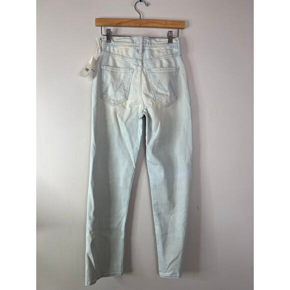 Mother Pixie Tomcat Ankle Stretch Denim High-Rise Straight Jeans Light Size: 24 - Picture 7 of 9